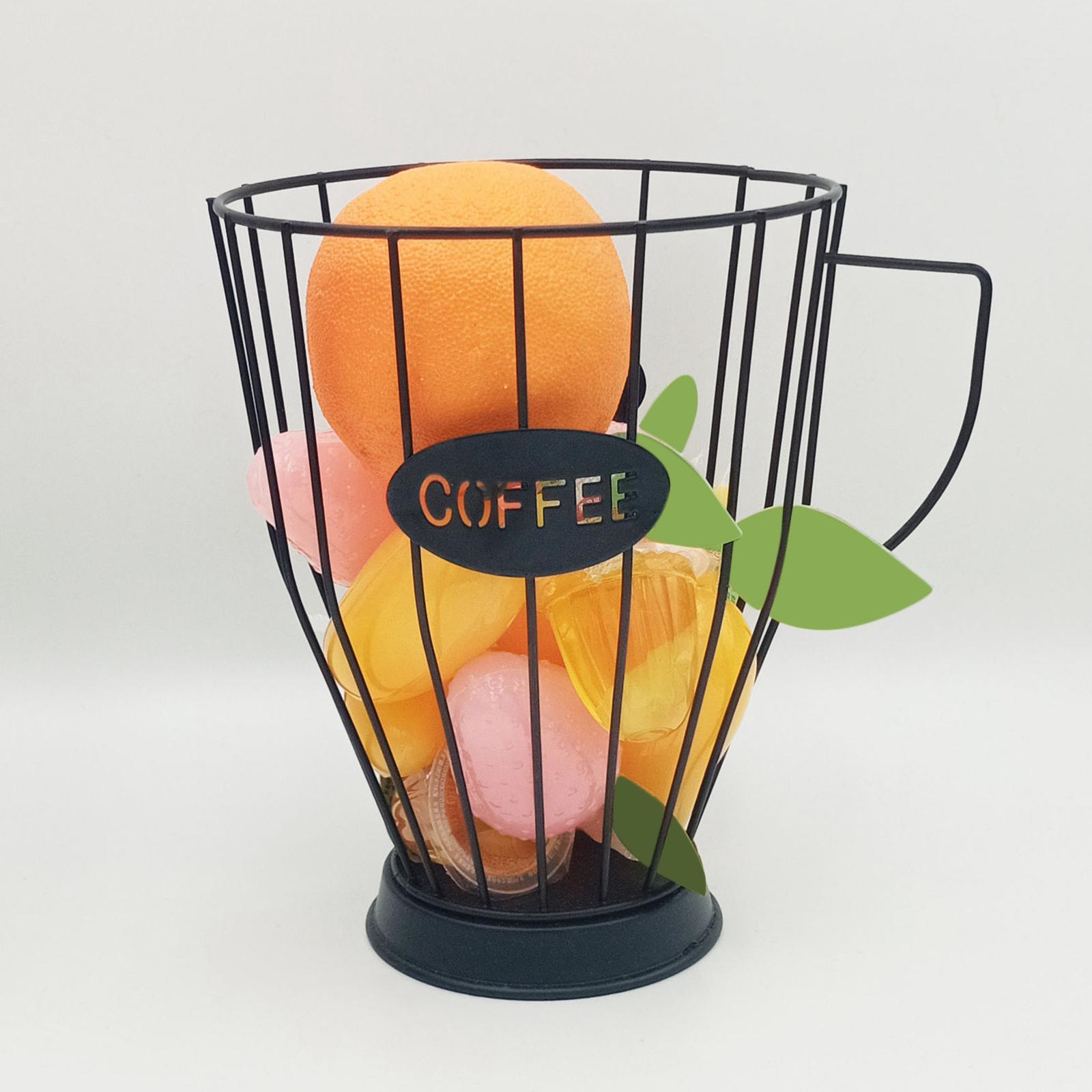 Coffee Capsule Storage Basket Holder Home Kitchen Organizer Black Small