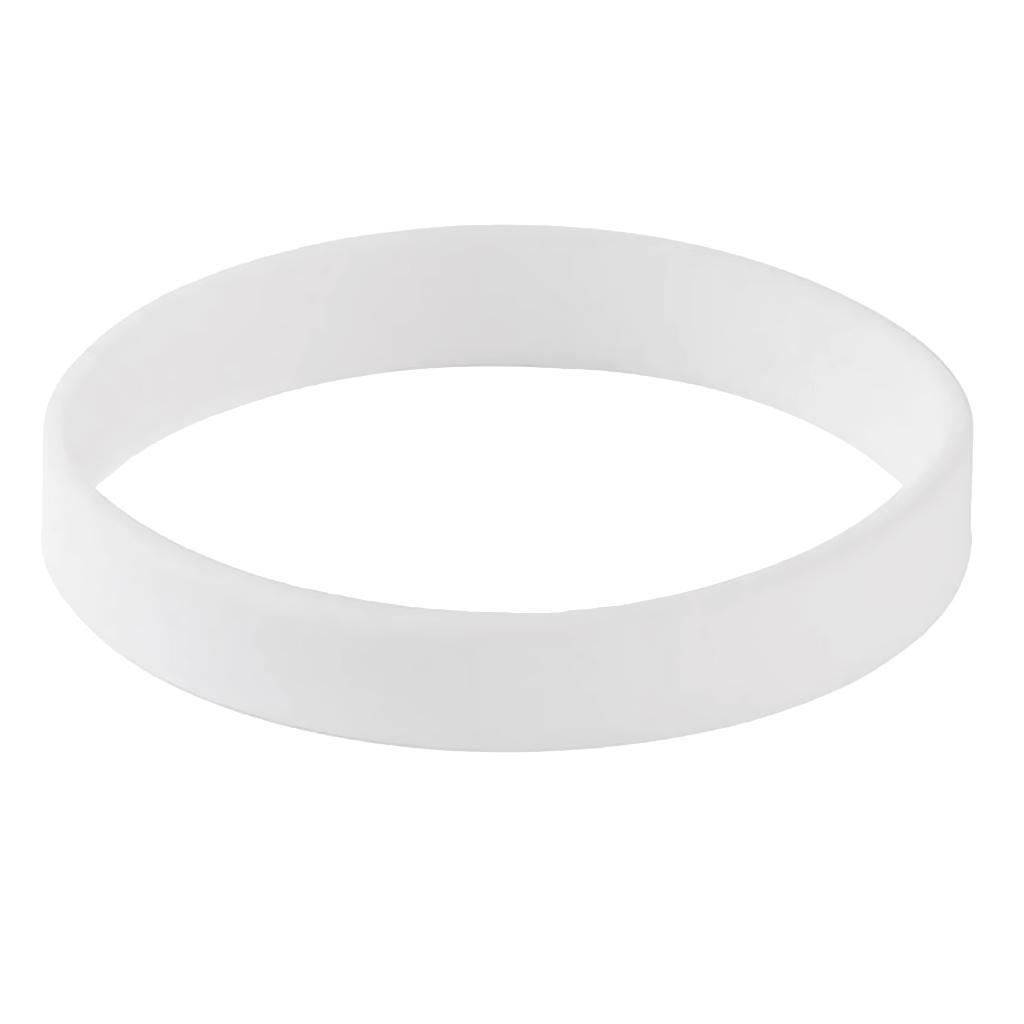 10 Pieces/ Blank Silicone Wristbands Fashion Rubber Bracelet White