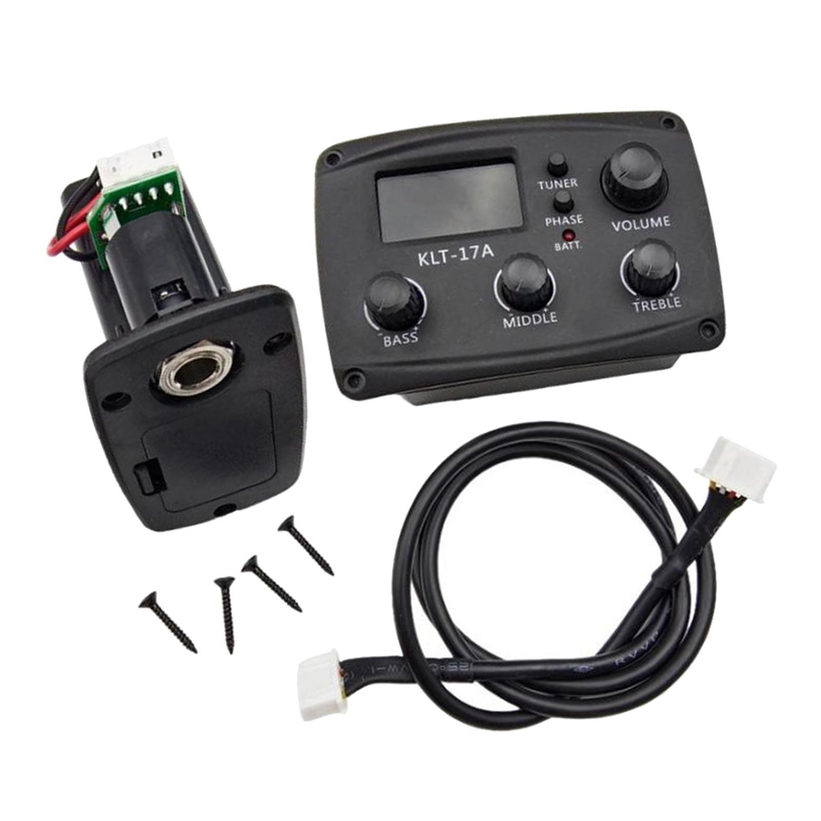 Guitar EQ Equalizer Pickup, Musical Instrument,Equalizer Tuner Piezo Pickup Luthier DIY Parts Guitar Pickup, EQ Equalizer
