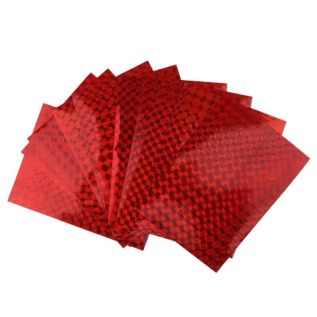 10pcs Holographic Adhesive Film Flash Fishing Lure Tape Lure Baits Scales Skin Stickers