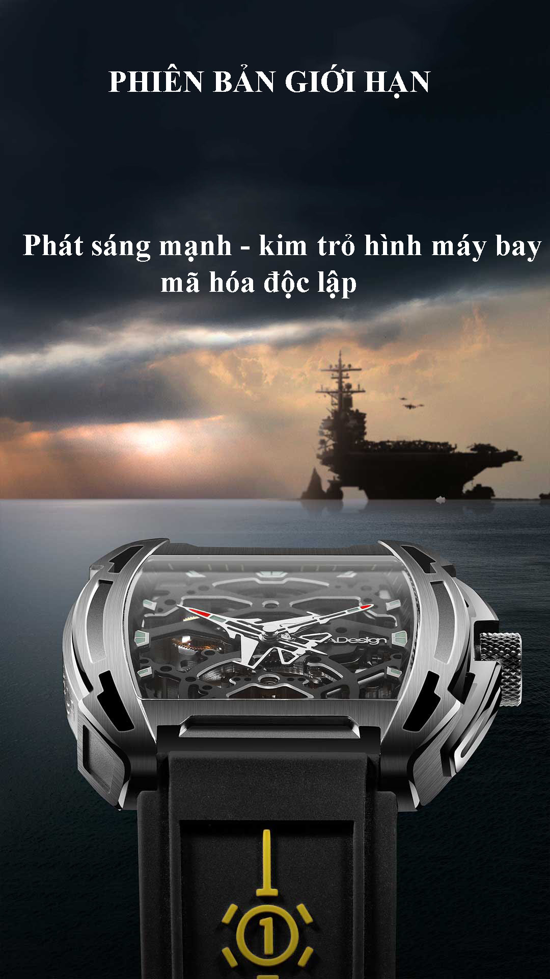 Đồng hồ cơ dành cho Nam Xiaomi Ciga Z Aircraft Carrier Z061-IPTI-W5BU/BK