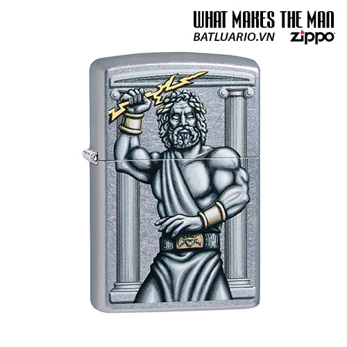 Bật Lửa Zippo 49137 – Zippo Zeus Design Street Chrome