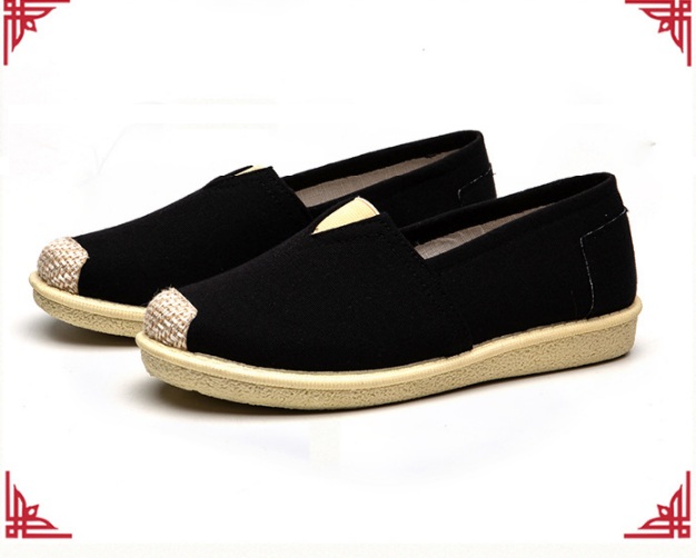 [HÀNG LOẠI 1] Giày lười nữ vải thô hoa văn, giày slip on vải S079 nhẹ, bền, êm chân