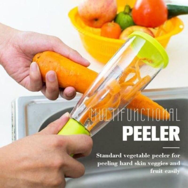 Peeler With Rubbish Bin Stainless Steel Multi-function Vegetable Peeler Cutter Peeler Carrot Grater Kitchen Accessories Gadget