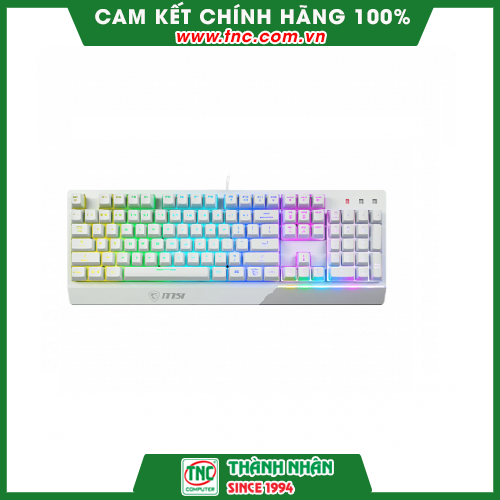 Bàn phím gaming giả cơ có dây MSI Vigor GK30 US (màu trắng) -Hàng chính hãng