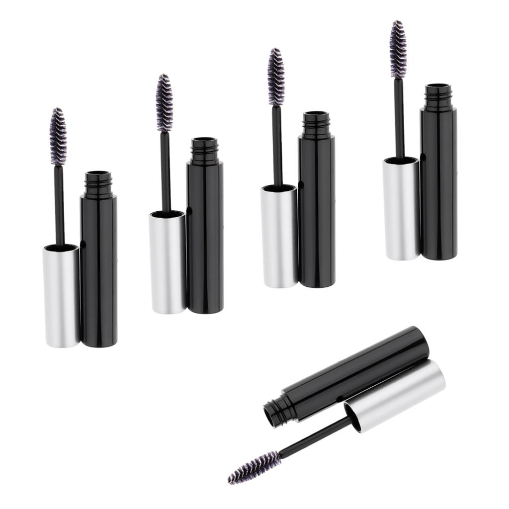 5 Pieces 10ML Black Empty Mascara Tube Eyelash Liquid Bottle Makeup Cream Tubes