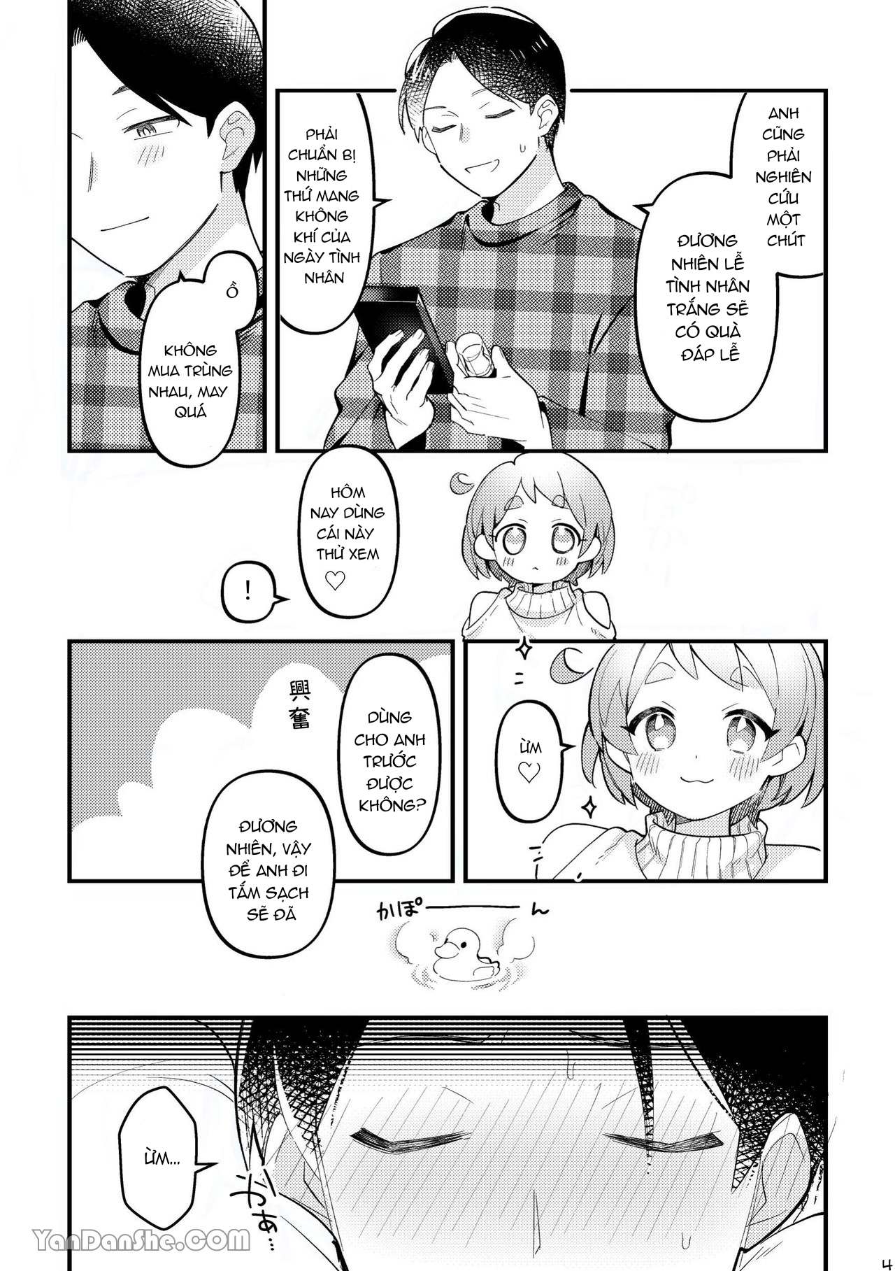 hai người cùng chơi trò tặng quà lễ tình nhân CHƯƠNG 1.1 4