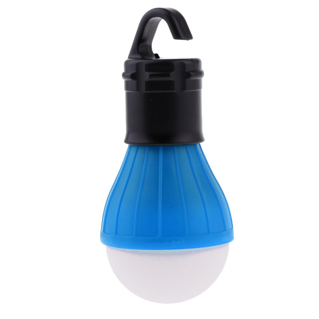 Camping 3 LED Hanging Lantern Outdoor Emergency Tent Lamp Light Bulb Black