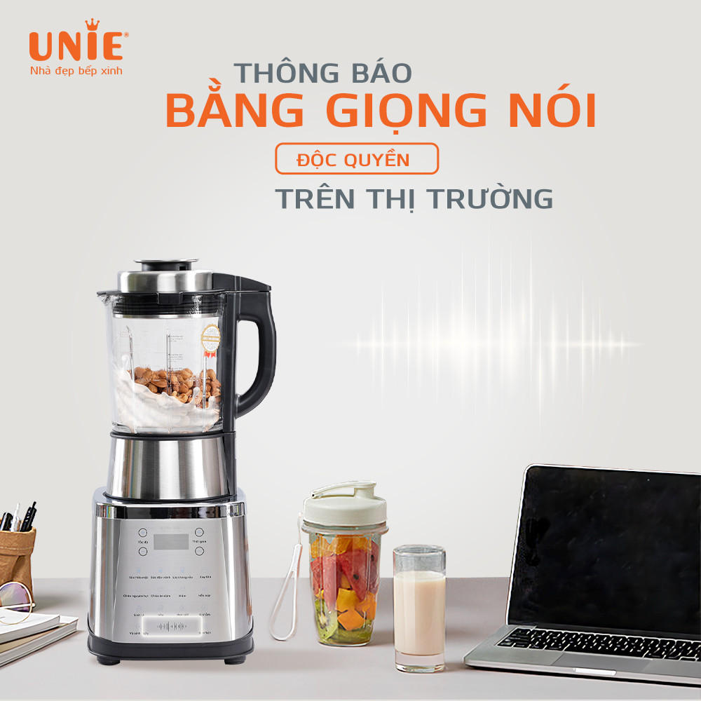 Máy Làm Sữa Hạt Xay Nấu Đa Năng UNIE V8S 12 Chế Độ Nấu Tiêu Chuẩn Đức Công Suất 1800W Dung Tích 1750 ML- Hàng Chính Hãng