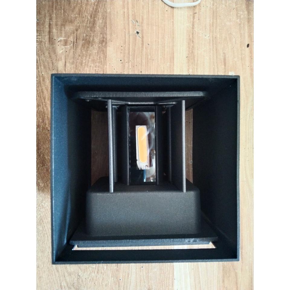 Đèn led hắt hai đầu gắn tường, ngoài trời hình vuông 10W