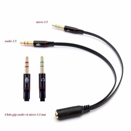 Cáp Gộp Loa, Dây Cáp Gộp Dây Loa 2 Vào 1 Audio Và Mic 3.5mm Loại Tốt.Jack Gộp Tai Nghe 3.5 Bọc Chống Đứt.Homecomputer