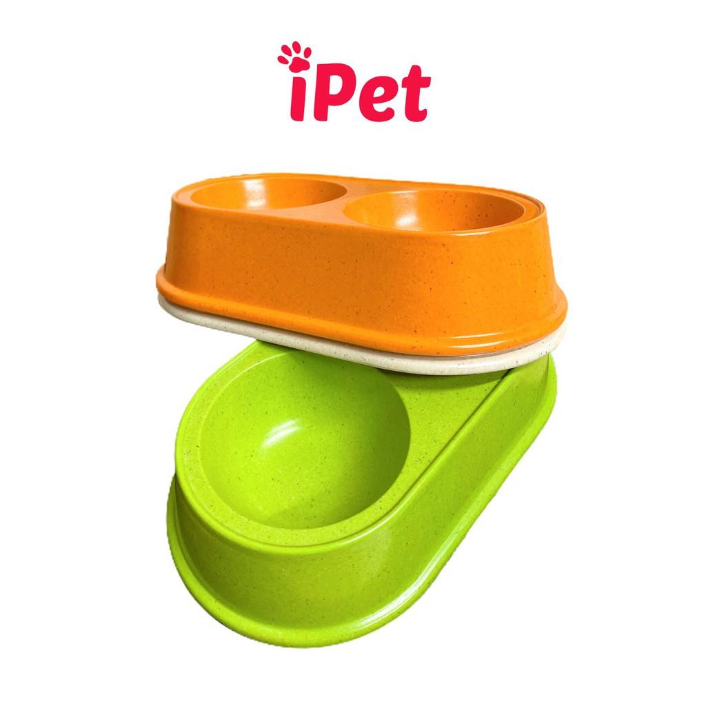 Bát Đôi Ăn Uống Cho Thú Cưng Chó Mèo Sợi Bột Tre BoBo - iPet Shop