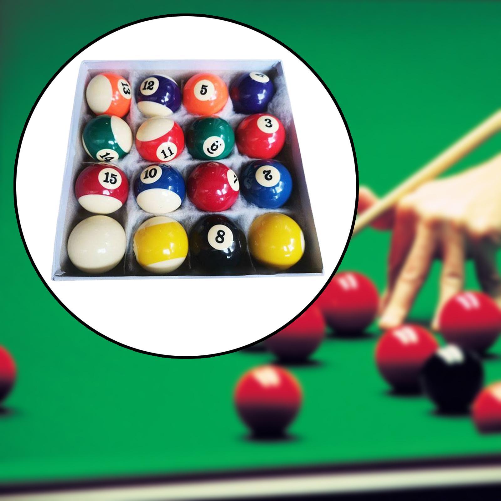 16Pcs Billiard Balls Pool Balls American Style Resin Billiard Balls for Bars