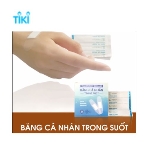 BĂNG KEO CÁ NHÂN Y TẾ TRONG SUỐT HỘP 100 MIẾNG