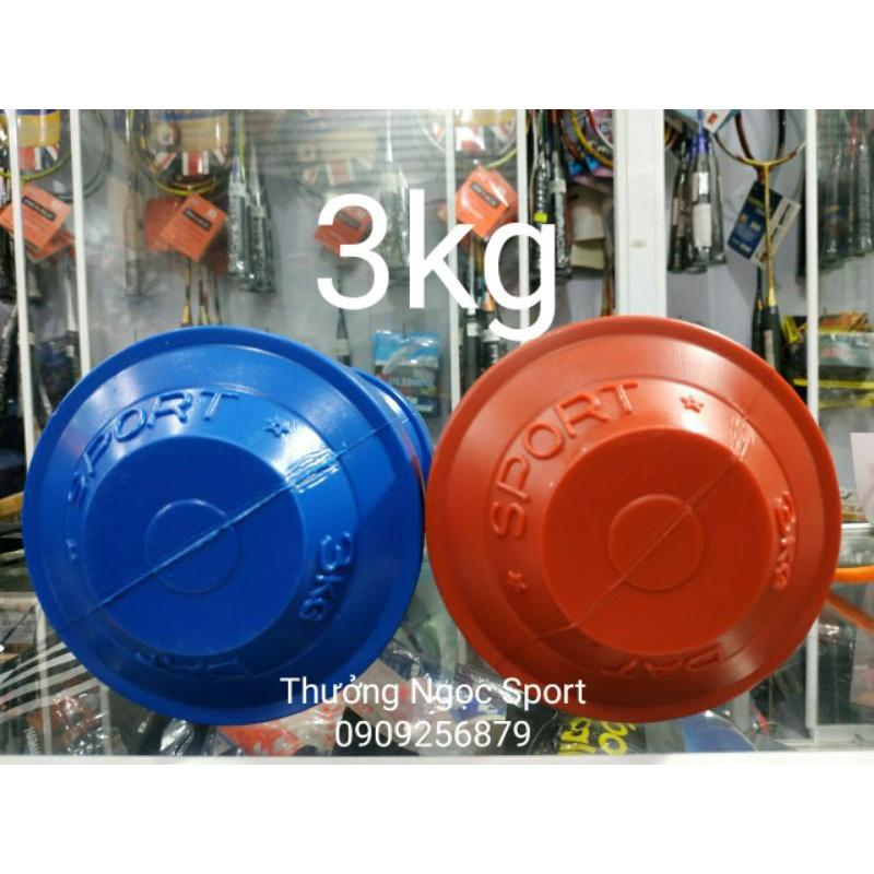 Tạ 3Kg Nhựa Nhồi Sẵn Giá 1 Tạ