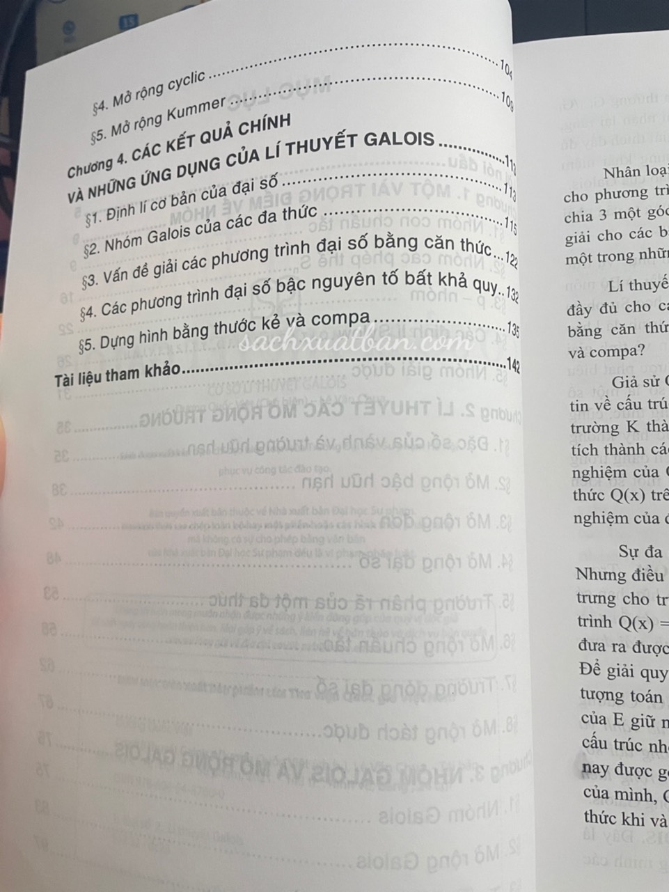 Sách Cơ sở lí thuyết Galois