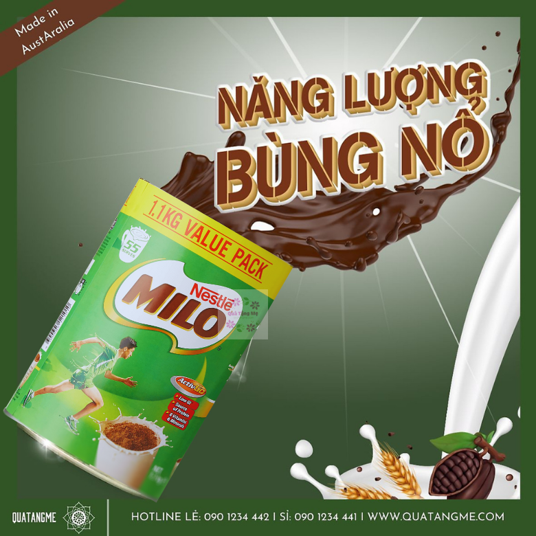 Sữa Milo Nestle chính hãng nội địa Úc 1kg - Phát triển chiều cao, tràn đầy năng lượng - OZ Slim Store