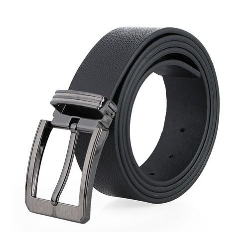 Dây nịt nam Huy Hoàng da bò cỡ lớn 1m4 đầu kim màu đen HC4142