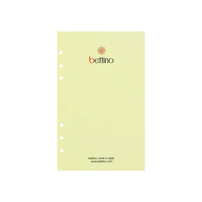 Ruột Sổ Còng Planner 13x21cm Bettino Writing Paper RN-047 Giấy Kem Vàng Ngà 80gsm In Kế Hoạch Và Kẻ Hàng size 130x210mm