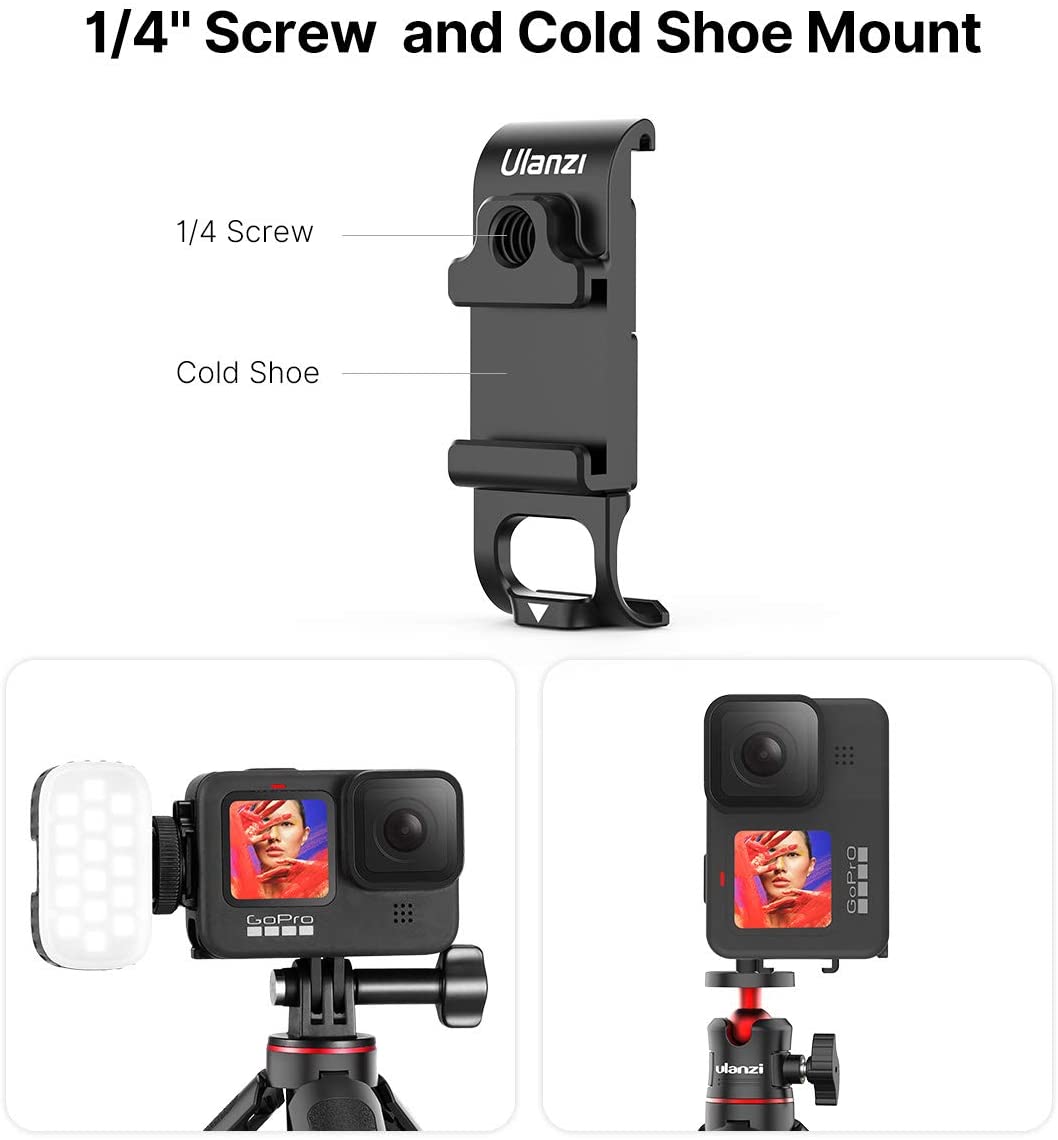 ULANZI G9-6, Nắp Pin dành cho GoPro 9,10, Thiết kế lỗ vít 1/4 cold shoe tích hợp gắn kèm phụ kiện Micro &amp; Đèn Led  - Hàng Chính Hãng