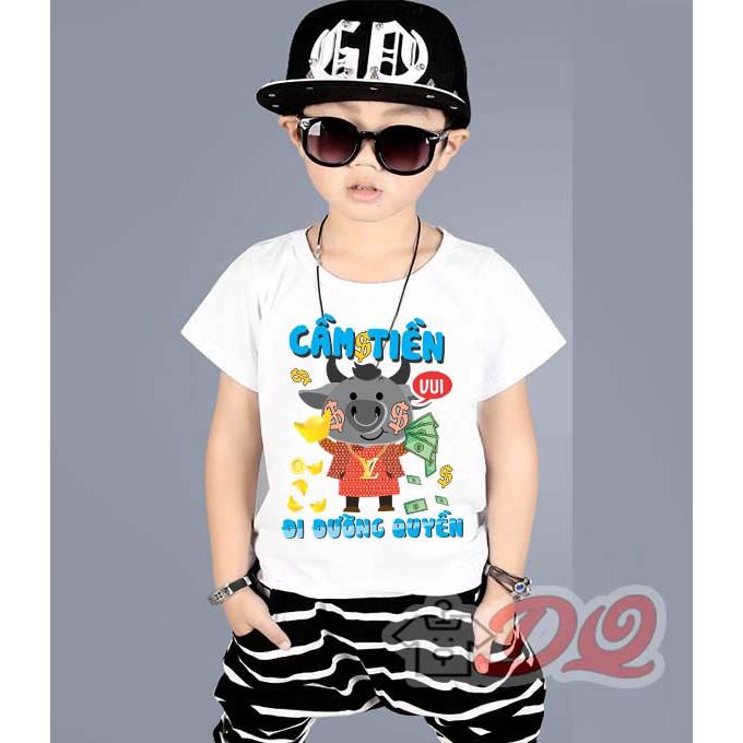 Áo thun TẾT CẦM TIỀN ĐI ĐƯỜNG QUYỀN siêu độc | Áo Phông Tết TÂN SỬU 2021 BB02