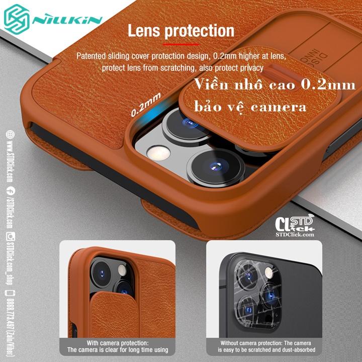 BAO DA DÀNH CHO ĐIỆN THOẠI IPHONE 13 PRO MAX - 13 PRO - 13 NILLKIN QIN BẢO VỆ CAMERA