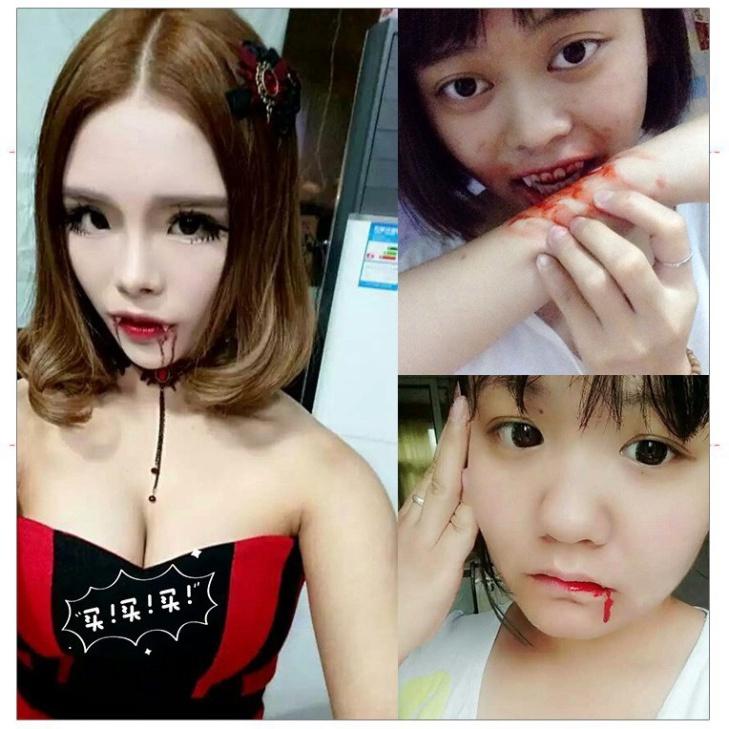 Máu giả máu vào vai halloween giống thật 99%