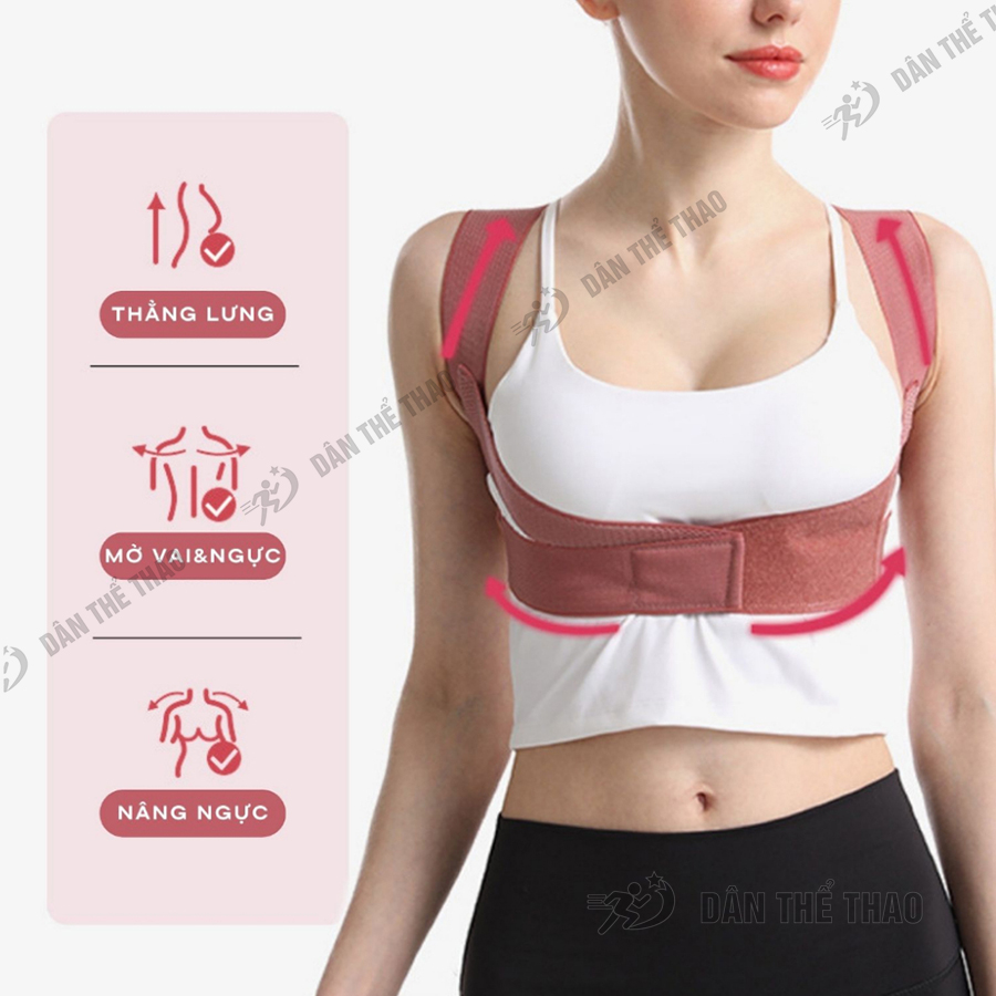 Đai lưng chống gù bảo vệ vòng 1 khi tập yoga, chạy bộ, chơi thể thao, nâng đỡ ngực tôn dáng, hợp thời trang