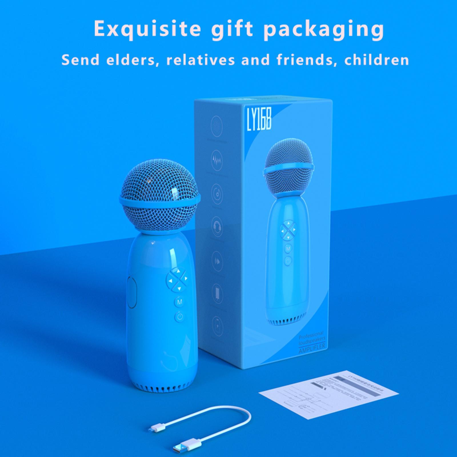 Kokiya Music Speaker ,Bluetooth 5.0 2 in 1 Karaoke Wireless Microphone for Party