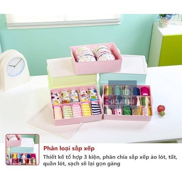Khay nhựa đựng đồ lót tiện dụng, chia ngăn đựng quần lót, áo lót, tất và các vật dụng nhỏ