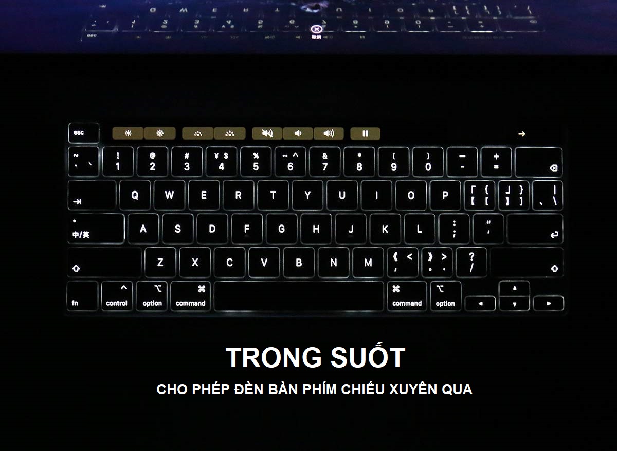 Miếng Phủ Bàn Phím Dành Cho MacBook Pro 2019 16 inch TPU Silicon Chống Nước, Chống Bụi Bẩn Hàng Chính Hãng Helios