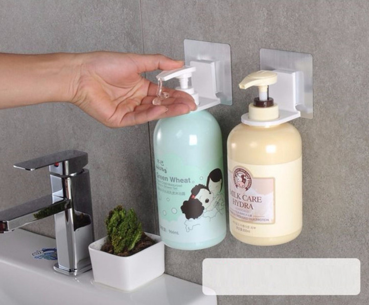 MÓC DÁN TREO BÌNH NƯỚC RỬA TAY, DẦU GỘI, SỮA TẮM…NHÀ VỆ SINH TIỆN DỤNG SP081432