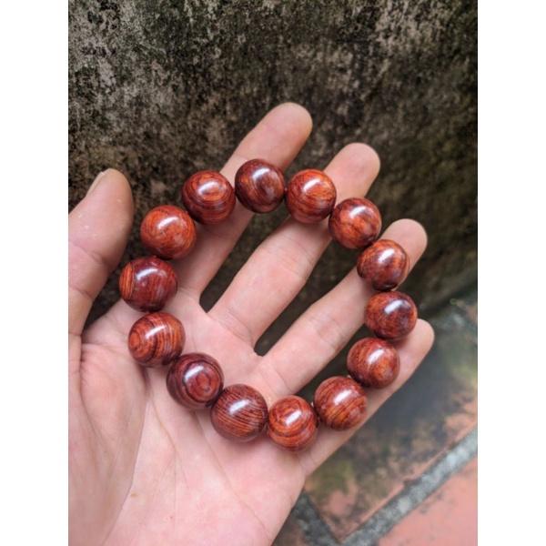Vòng tay nam gỗ hạt tròn 12 ly 14 ly cẩm lai ngày mai tươi sáng