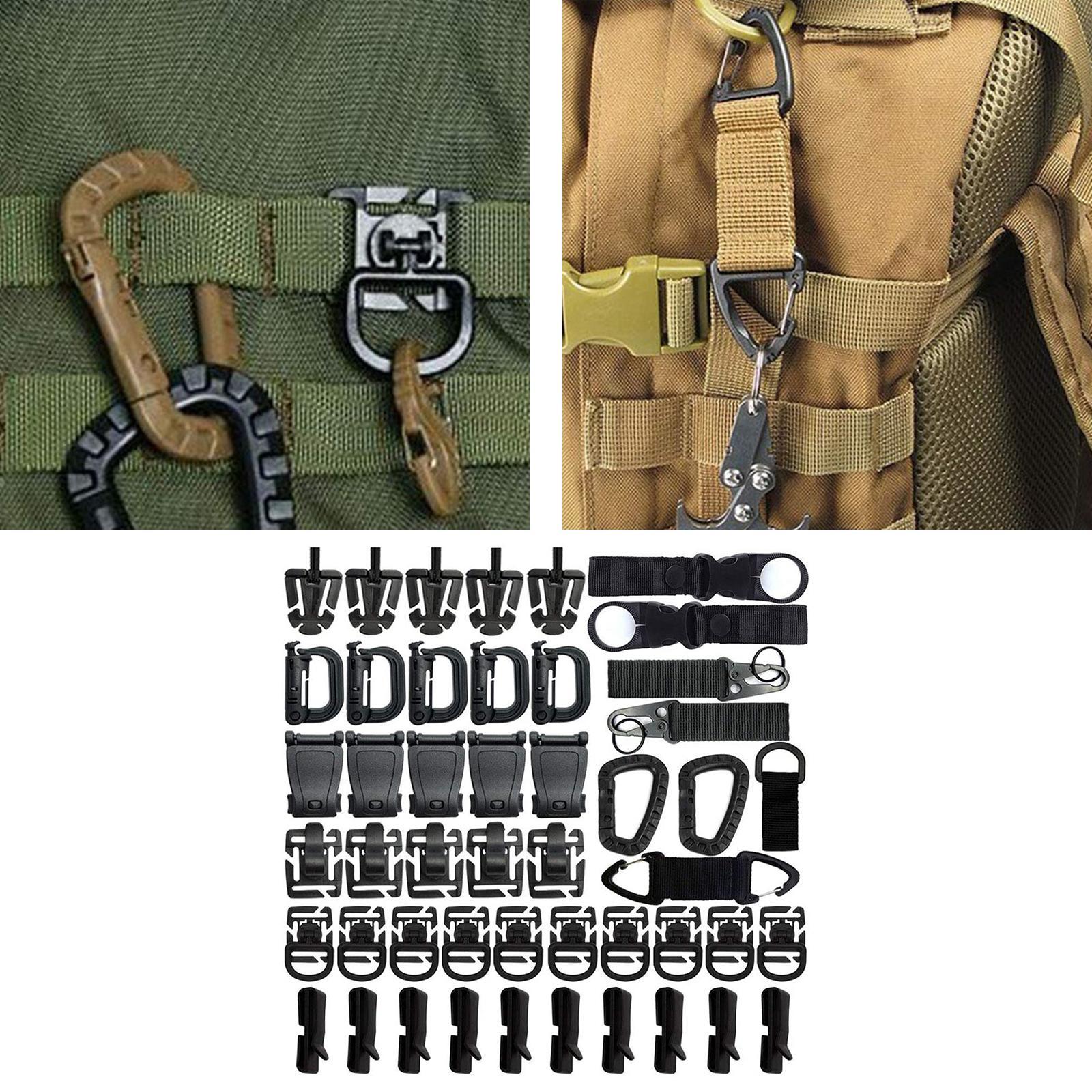 48Pcs Attachments for Backpack Clip Outdoor Tools