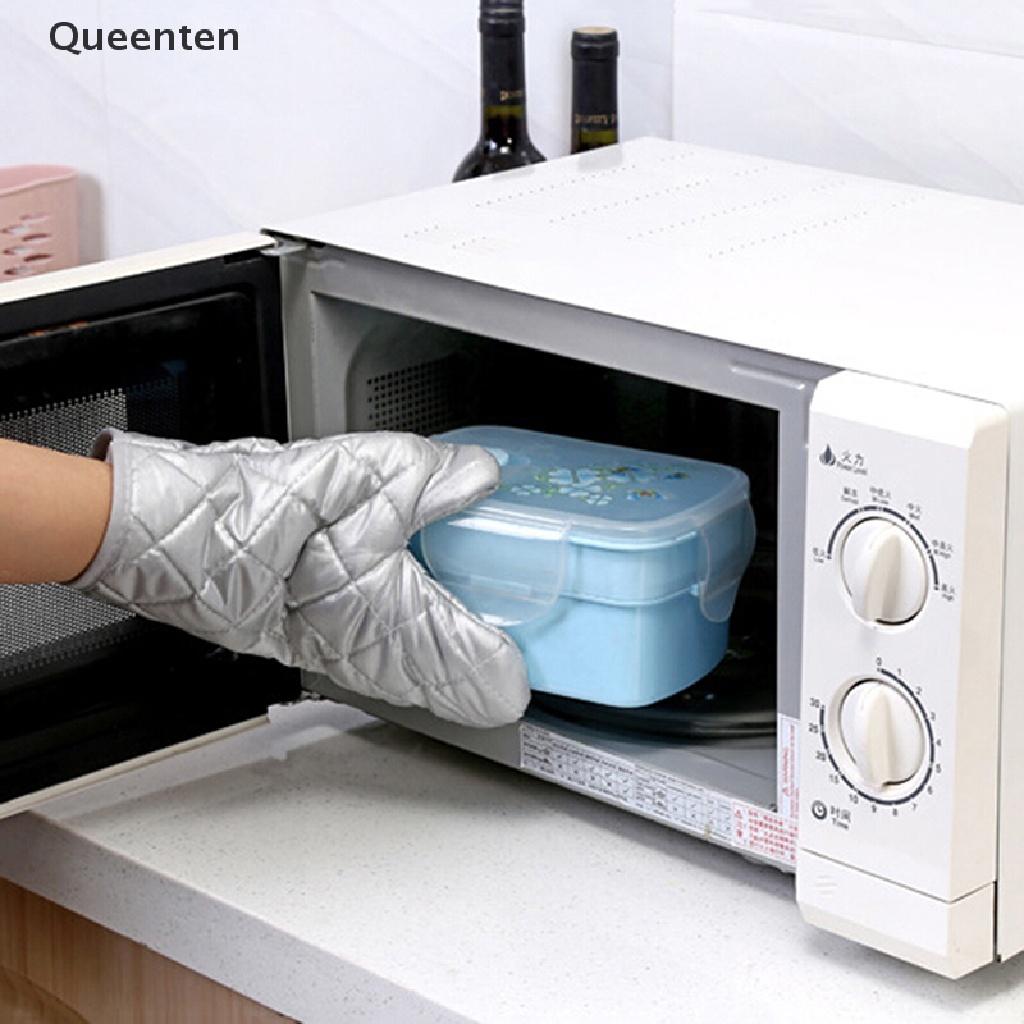 Queenten 1Pc Heat Resistant Gloves Kitchen Pot Holders Cooking Oven Mitts Gripping  QT