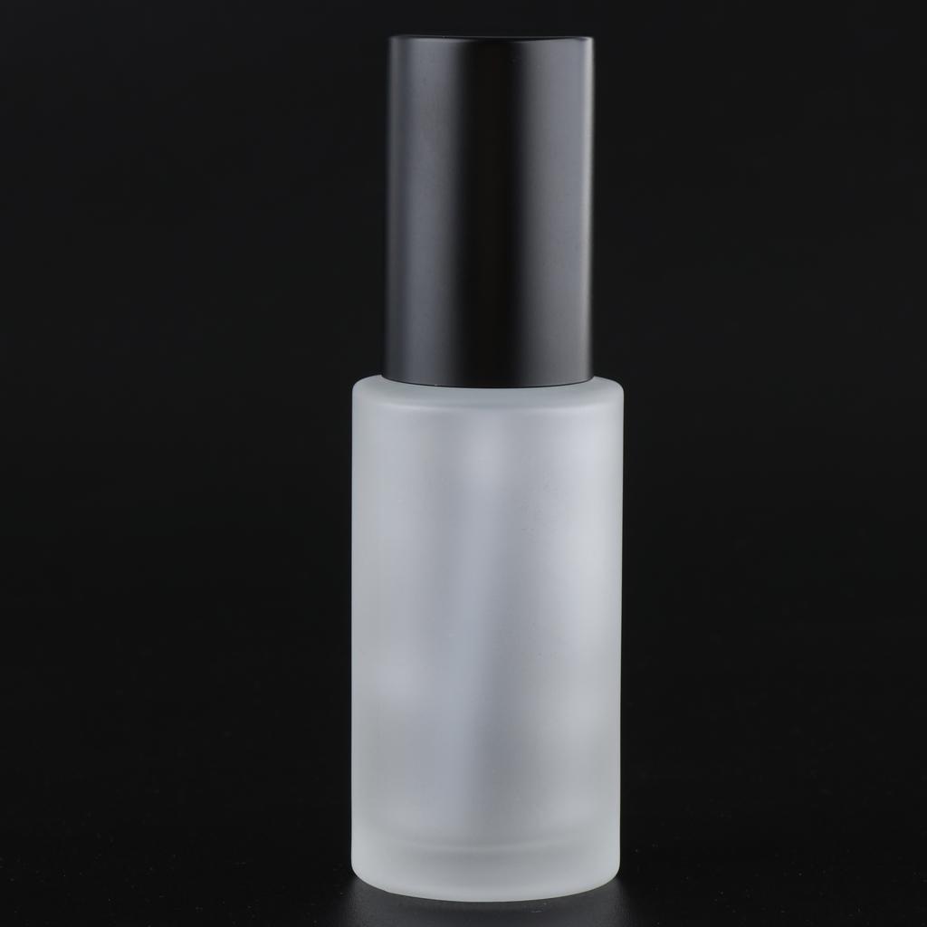 2pcs Leakproof Glass Pump Bottle for Face Cream Toiletries Lotion Container