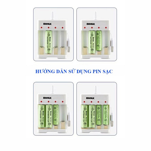 Bộ Pin Sạc Và Sạc Pin Loại AA, AAA - 700mAh