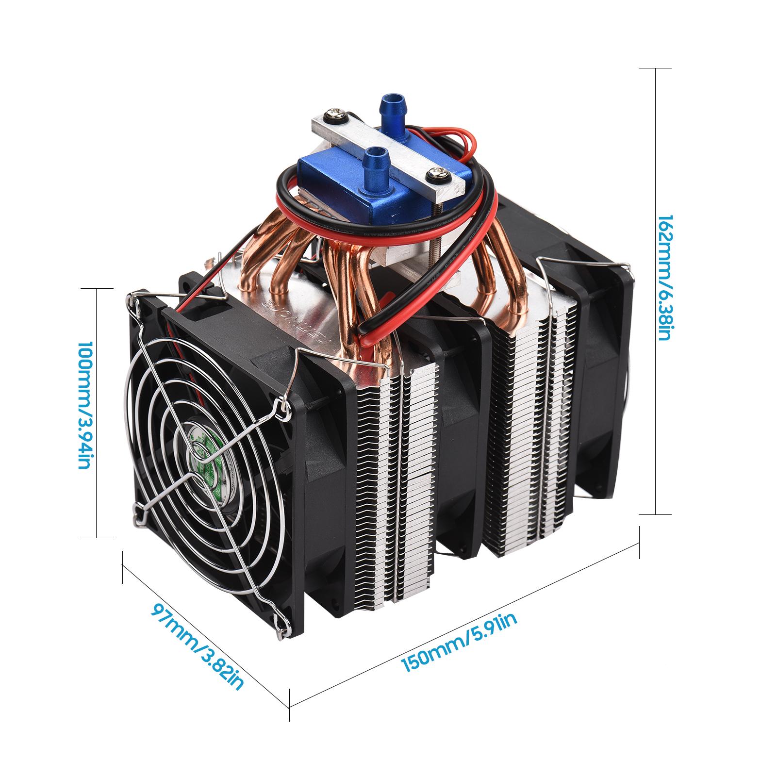 Máy làm lạnh bể cá bán dẫn công suất cao 180W Tủ lạnh 12V Máy nước làm mát Máy làm lạnh nước Máy làm lạnh bể cá với 6 ống đồng tản nhiệt cho bể cá 40 lít