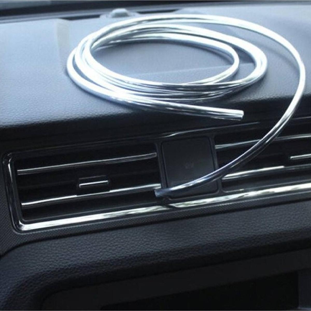 Nẹp Viền Mạ Crom Oto Cuộn 13M Chống Va Đập Cánh Cửa, Trang Trí Nắp Capo, Cốp Xe Và Cửa Gió Điều Hòa