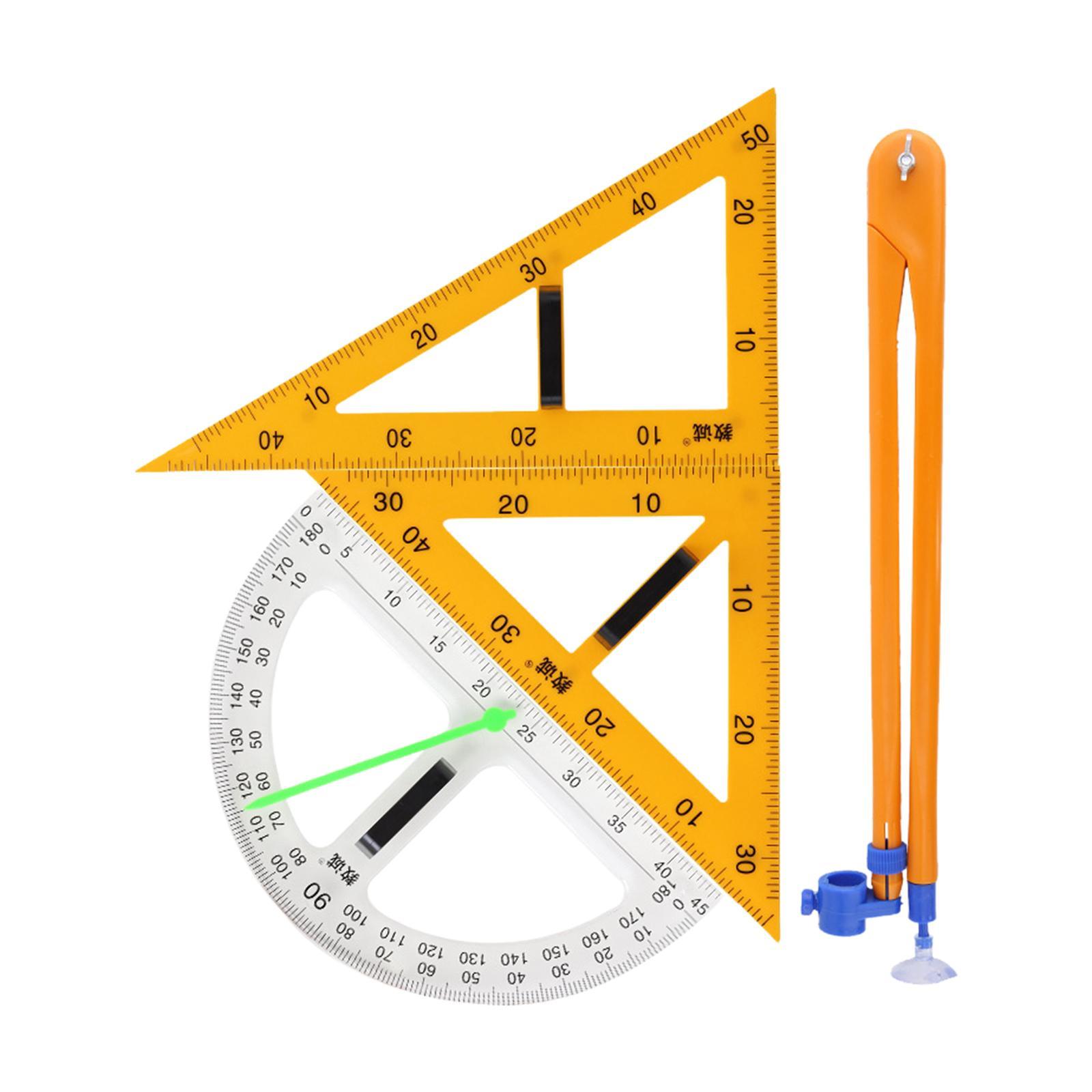 4x Math Geometry Rulers Triangle Large Drafting
