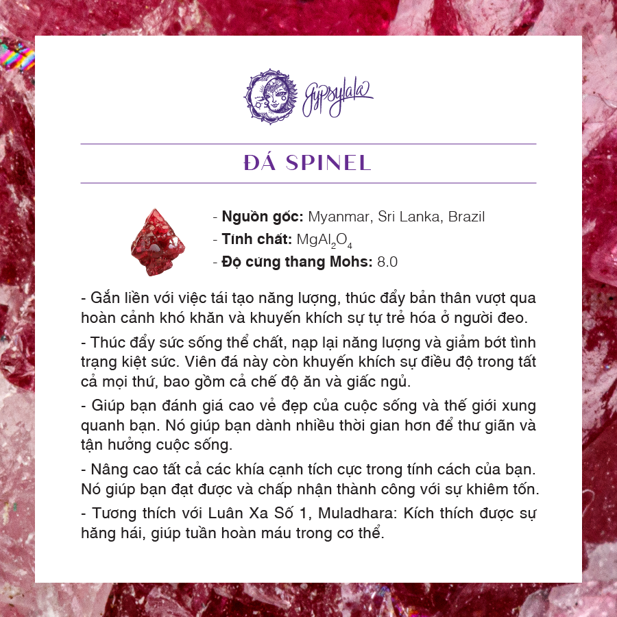 Vòng tay đá Spinel màu đen Gypsy.lala