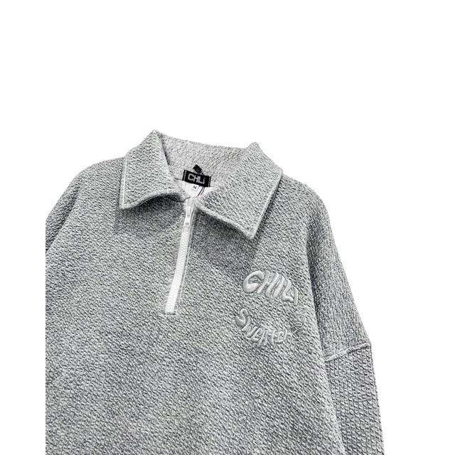 Áo Quarter-zip Sweater Xám