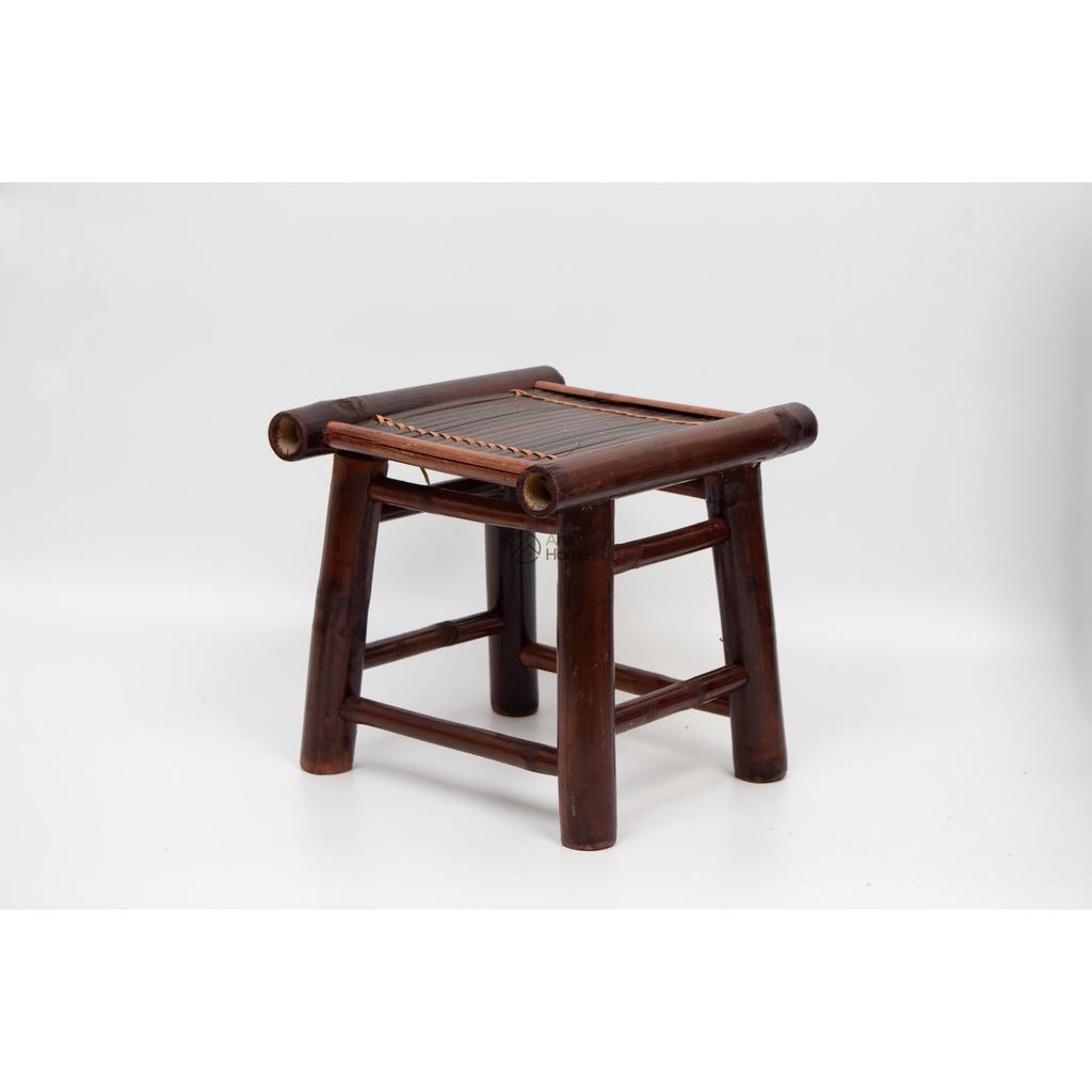 Combo ghế mây tre HOME MÂY, đôn tre HOME MÂY đan tự nhiên nhỏ gọn, tiện lợi trang trí ban công gia đình