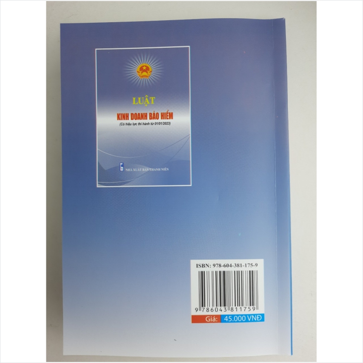 Luật Kinh Doanh Bảo Hiểm (có hiệu lực từ 01/01/2023)
