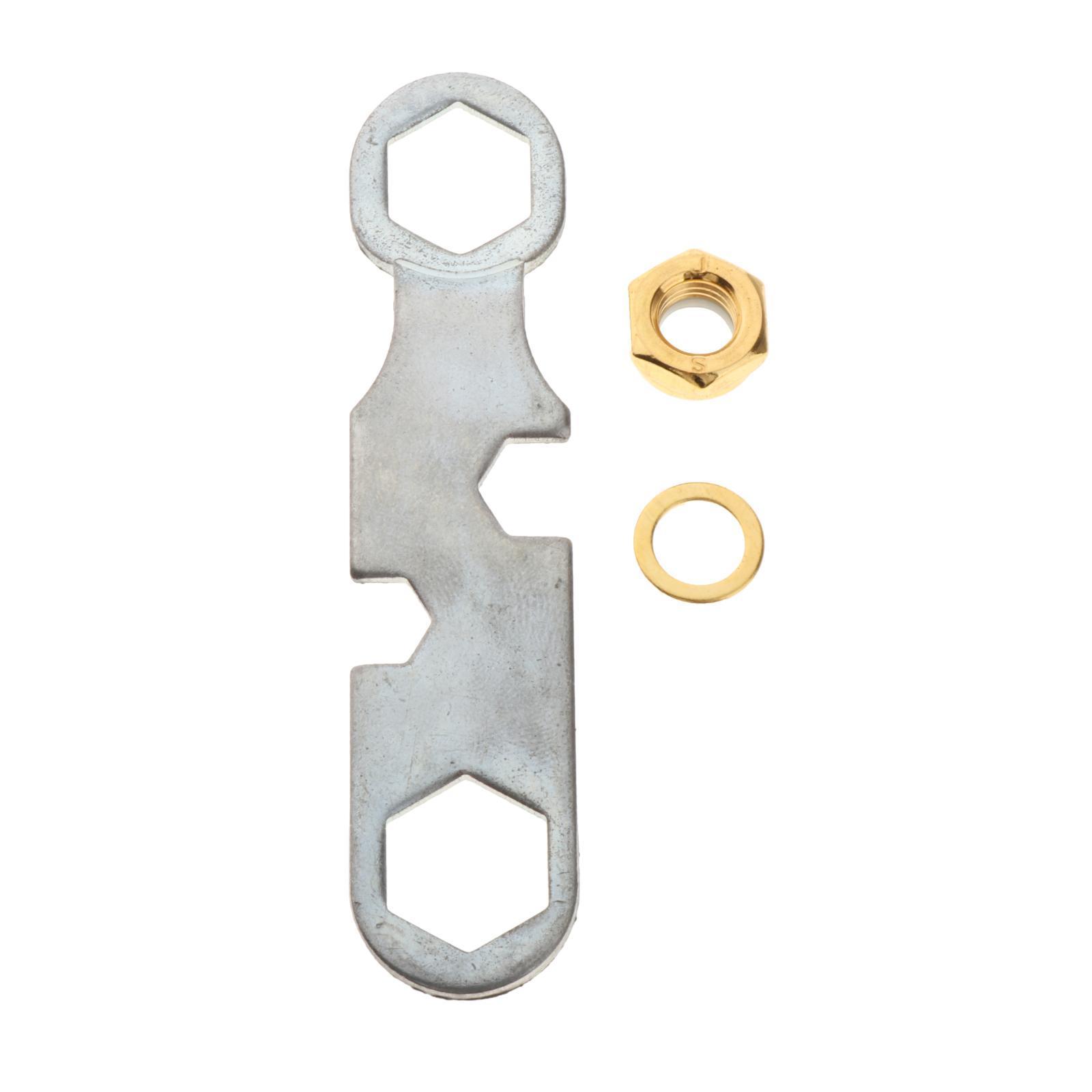 4 Pieces Skateboard Longboard Trucks Axle Nuts , 8 Pieces Alloy Washers Spacer Set with 1 Piece Wrench Multi Tool
