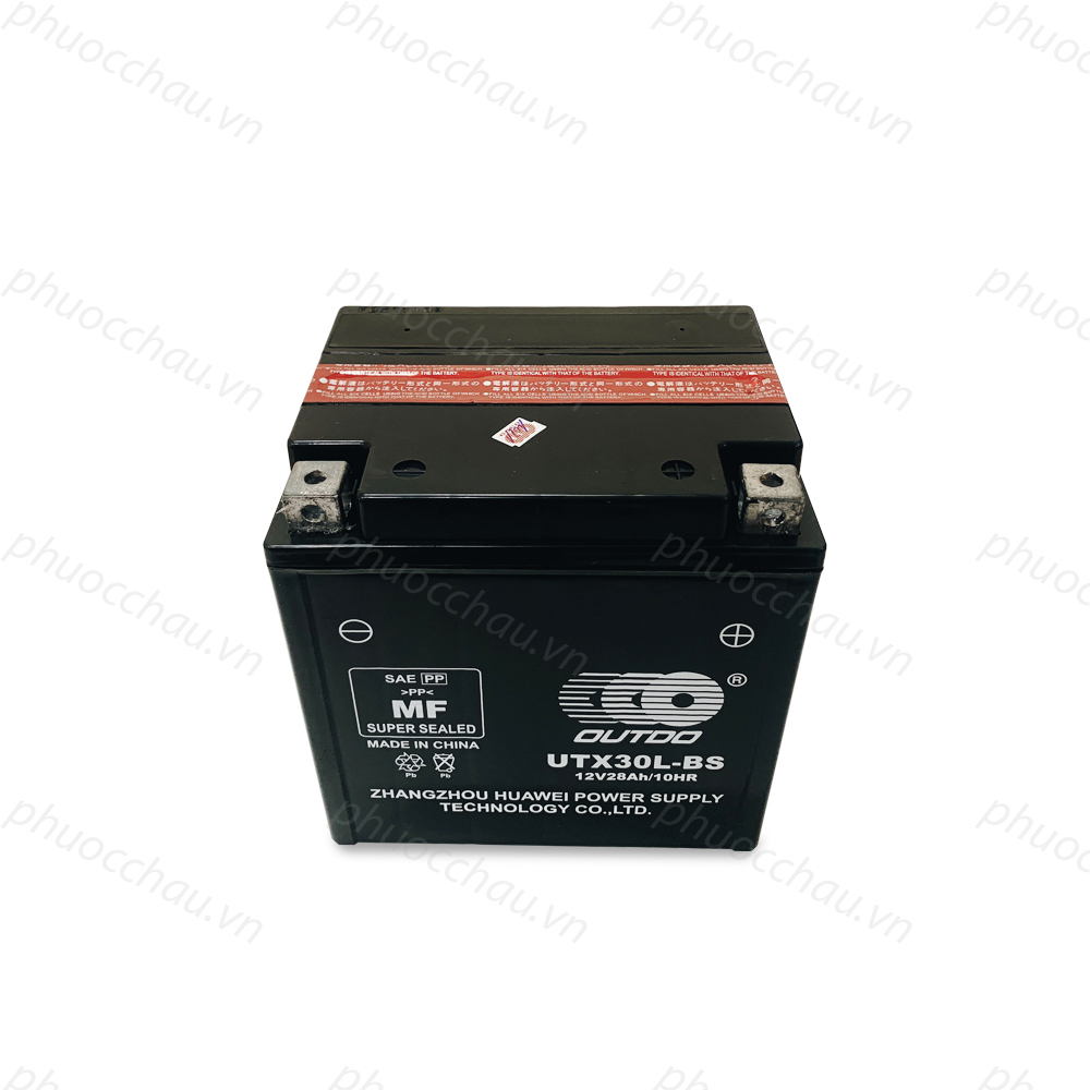 Ắc Quy Xe MOTO PHÂN KHỐI LỚN OUTDO UTX30L-BS (12V-28AH) - Bình Ắc Quy 12V