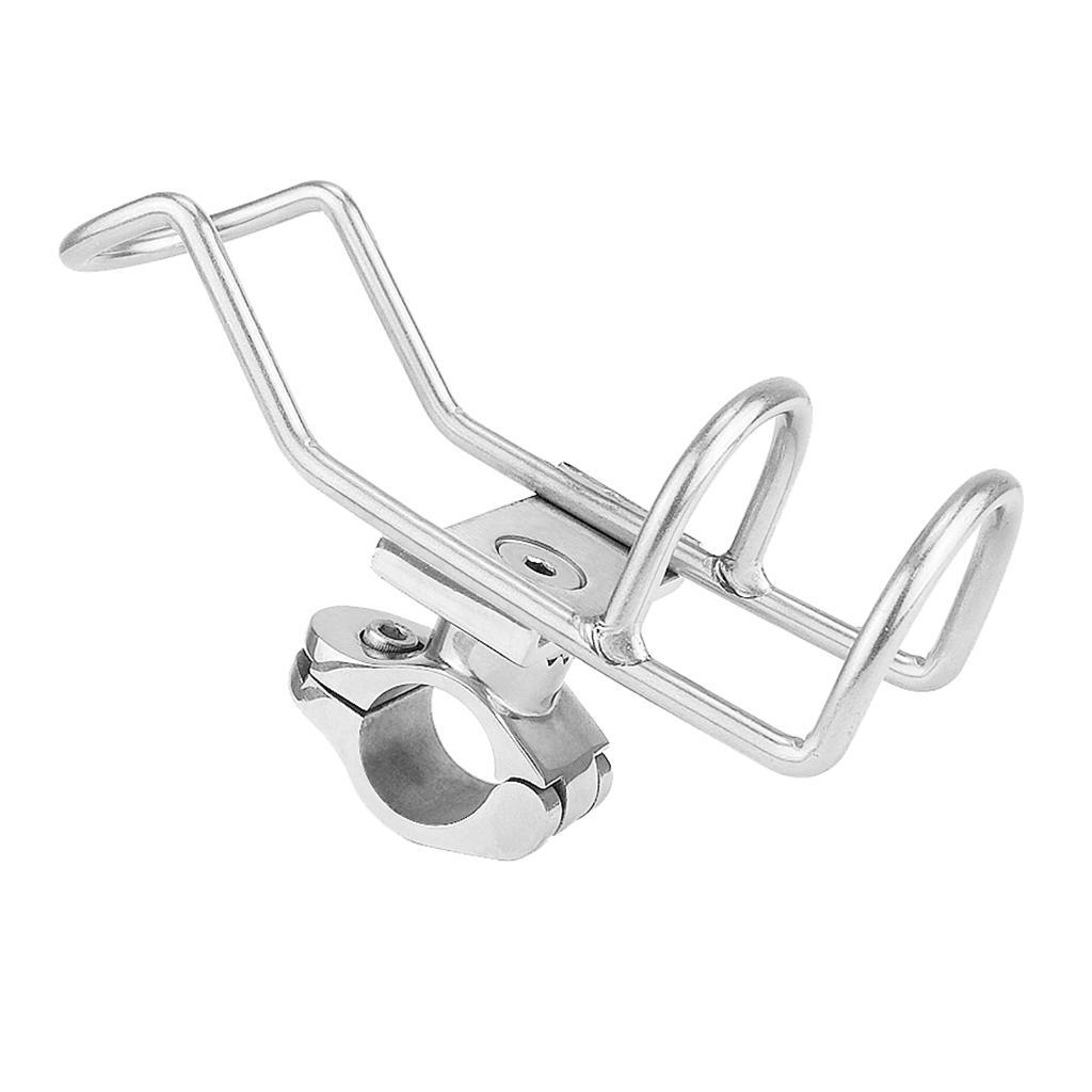 2X Stainless Steel Fishing Rod Bracket Kayak Boat Fishing Pole Mount