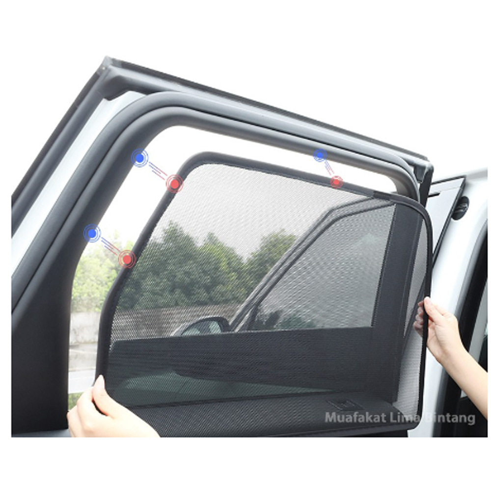 Rèm Che Nắng Mazda BT50 2013-2020 loại 2 Rèm Chắn Nắng Nam Châm Cho Xe ô tô, Bộ 4 Tấm, có nam châm