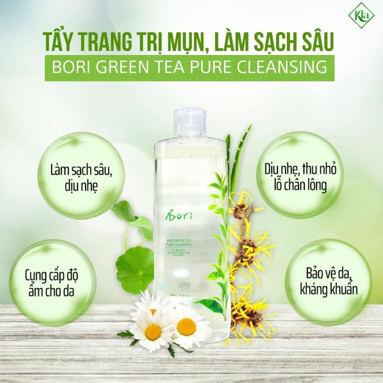 Nước Tẩy Trang Bori Trà Xanh Green Tea Cleansing