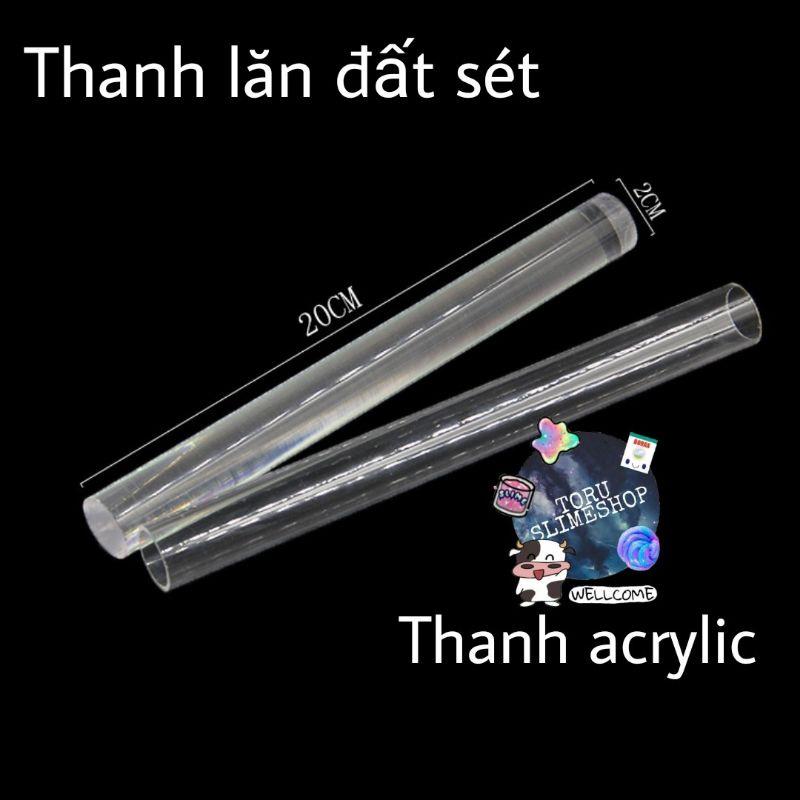 Thanh lăn đất sét bằng nhựa acrylic trong suốt toru_slime